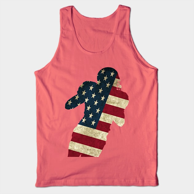 American Flag Gridiron Player Tank Top by shellysom91